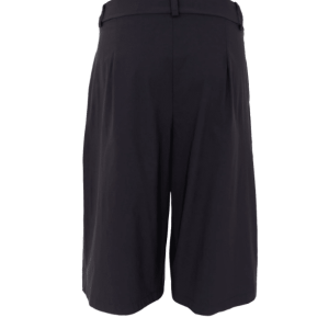 Black Colour pleated shorts - Black