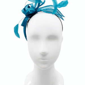 Failsworth Millinery Aliceband Sinamay Fascinator in Peacock