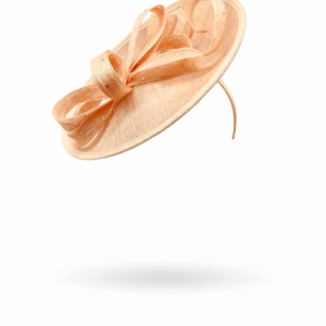 Failsworth Soft Peach Sinamay Fascinator