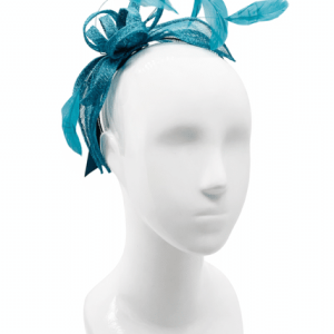 Failsworth Millinery Aliceband Sinamay Fascinator in Peacock