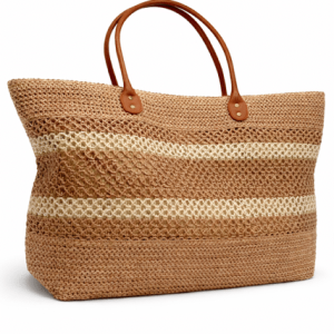 Lettuce Woven Straw Tote Bag with Tassel Detail