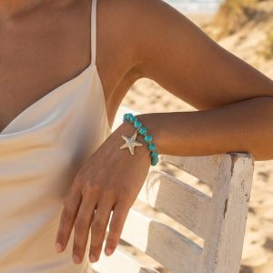 Envy Turquoise Starfish Beaded Bracelet