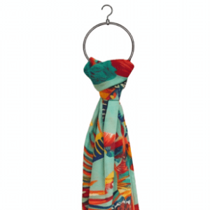 Lettuce Tropical Print Scarf