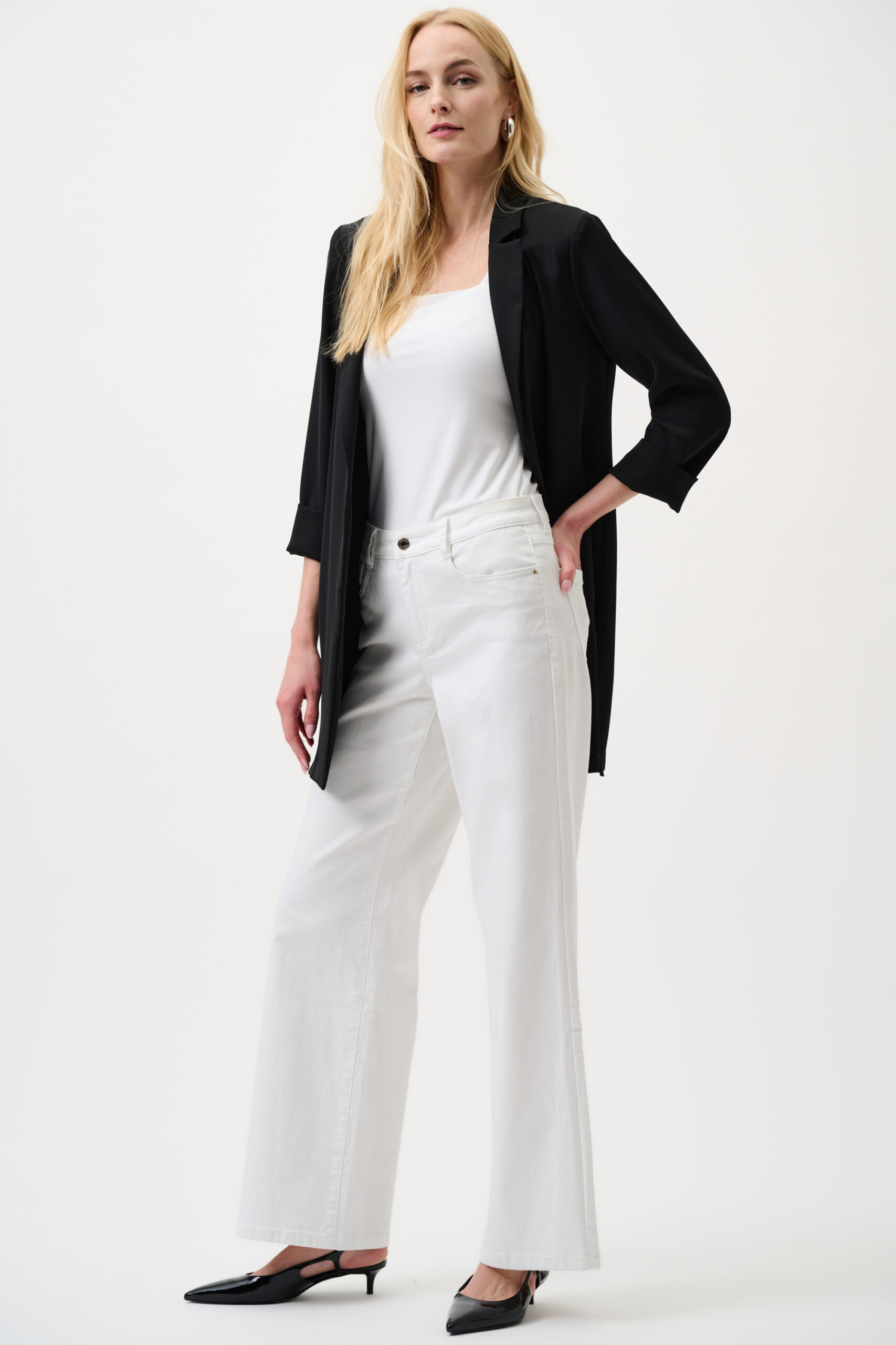 Joseph Ribkoff Goldie | Classic Wide-Leg Stretch Jeans