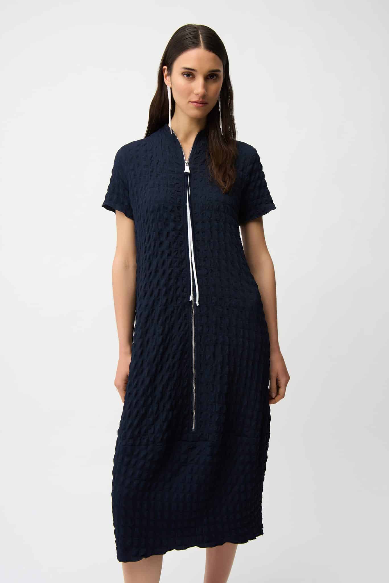 Joseph Ribkoff Cocoon Dress With Front Zipper
