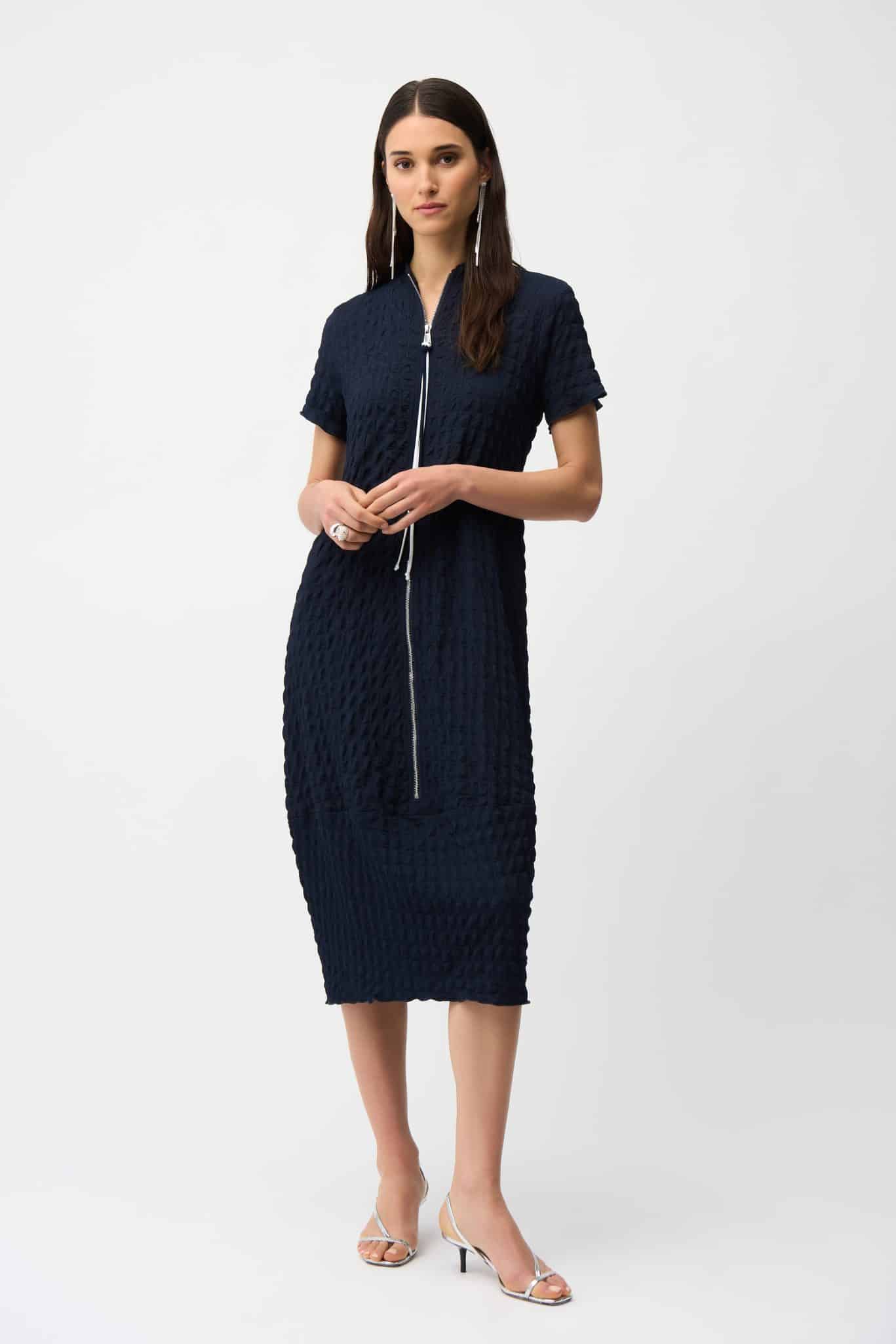 Joseph Ribkoff Cocoon Dress With Front Zipper