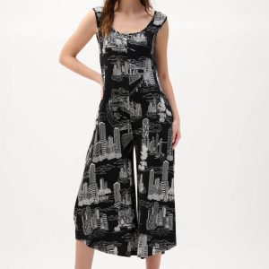 Joseph Ribkoff Conversational Print Culotte Jumpsuit