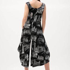 Joseph Ribkoff Conversational Print Culotte Jumpsuit