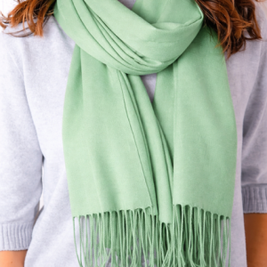 Tilley & Grace Cashmere-Mix Pashmina In Apple Green