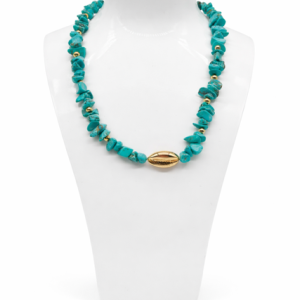 Love Rocks Turquoise Shell Statement Necklace