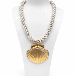 Love Rocks Clam on Cord Necklace