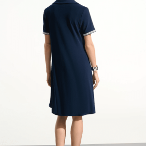 Joseph Ribkoff Silky Knit Trapeze Dress With Polo Collar