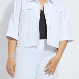 Lysse Remi 3/4 Sleeve White Denim Jacket