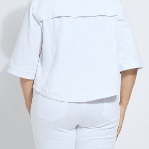 Lysse Remi 3/4 Sleeve White Denim Jacket