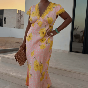 Never Fully Dressed Pink Fawn Poppy Olivia Dress