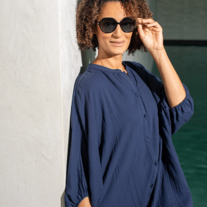 Chalk Dora Dress | Navy