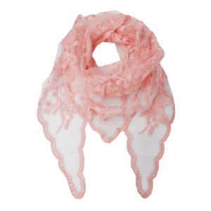 Black Colour Miriana triangle lace scarf - Rose