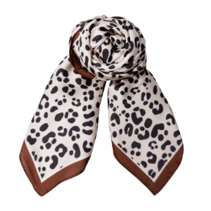 Black Colour Zelia mini scarf - Coffee