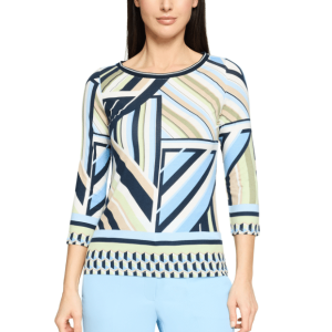 Betty Barclay Abstract Shirt - Blue/Green