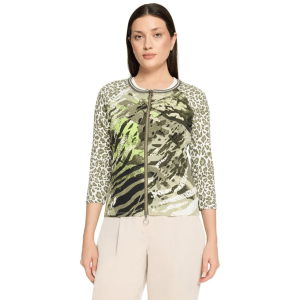 Betty Barclay Tropical And Animal Zip Jacket