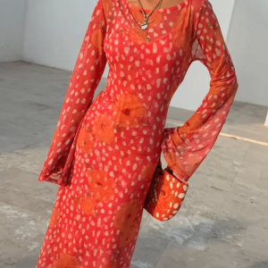Never Fully Dressed CORAL FAWN POPPY ARIA DRESS
