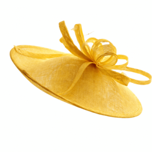 Failsworth Sinamay Disc on headband Mimosa
