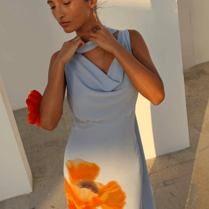 Never Fully Dressed Ice Blue Floral Sophie Dress