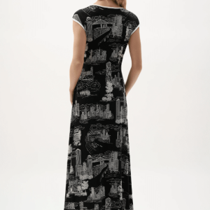 Joseph Ribkoff Silky Knit Conversational Print Fit And Flare Dress