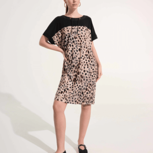 Joseph Ribkoff Silky Knit Animal Print Straight Dress