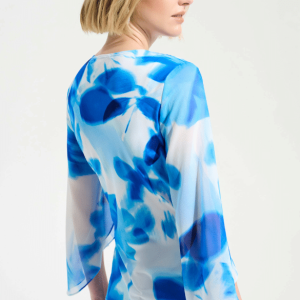 Joseph Ribkoff Signature | Silky Knit Floral Print Wrap Top