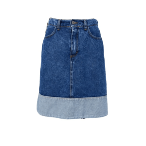Black Colour Izzy Denim Mid Blue Skirt