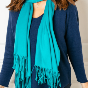 Tilley & Grace Cashmere-Mix Pashmina In Teal