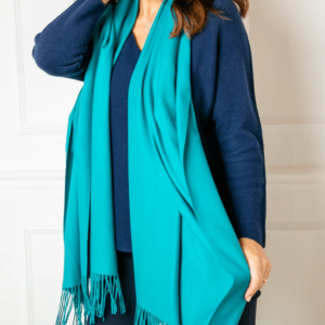 Tilley & Grace Cashmere-Mix Pashmina In Teal