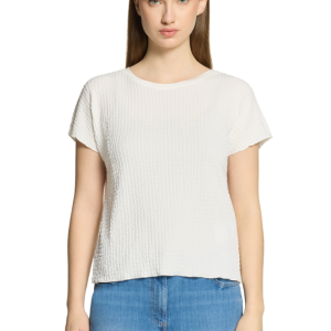 Betty Barclay Shirt Sleeve Top- Off White