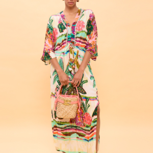 Lola Casademunt Long Dress with Wide Sleeves