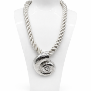 Love Rocks Clam on Cord Necklace