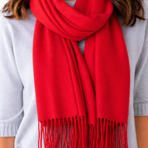 Tilley & Grace Cashmere-Mix Pashmina In Scarlet