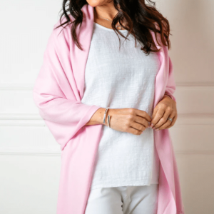Tilley & Grace Cashmere-Mix Pashmina In Baby Pink