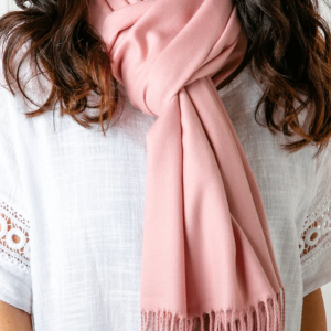 Tilley & Grace Cashmere-Mix Pashmina In Dusty Pink