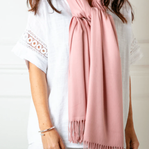 Tilley & Grace Cashmere-Mix Pashmina In Dusty Pink
