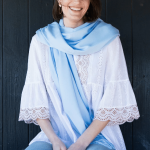 Tilley & Grace Cashmere-Mix Pashmina In Baby Blue