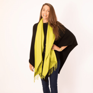 Tilley & Grace Cashmere-Mix Pashmina In Charteuse
