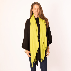 Tilley & Grace Cashmere-Mix Pashmina In Charteuse