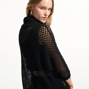 Joseph Ribkoff Boxy Sweater Knit With Zipped Neckline