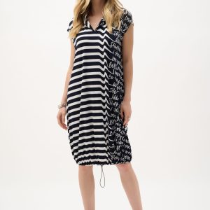 Joseph Ribkoff Silky Knit Conversational Print Cocoon Dress