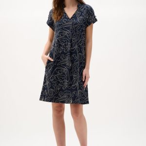 Joseph Ribkoff Novelty Abstract Print Trapeze Dress