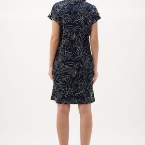 Joseph Ribkoff Novelty Abstract Print Trapeze Dress