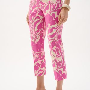 Joseph Ribkoff Millennium Floral Print Pull-On Cropped Pants