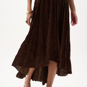Joseph Ribkoff Pleated Satin Flare Skirt With Pleats