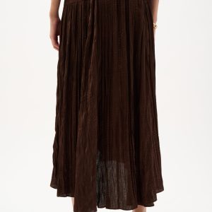 Joseph Ribkoff Pleated Satin Flare Skirt With Pleats